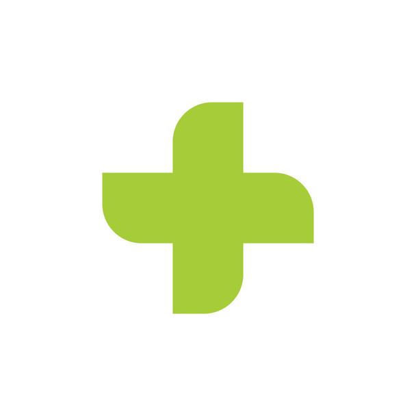 prostych krzywe plus medyczne logo wektor - Wektor, obraz