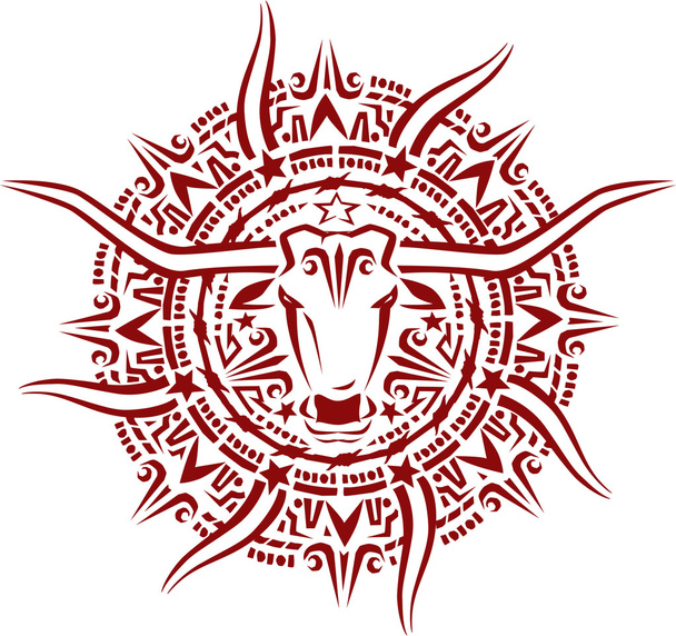 Texas Aztec Sunburst - Vector, Image