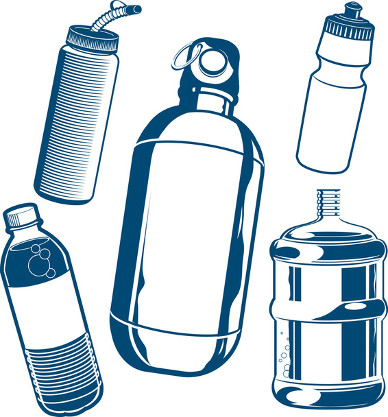Water Bottle Collection - Vector, Image