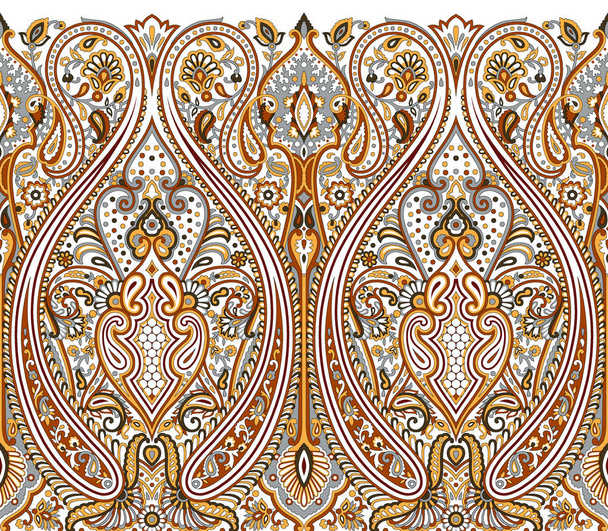 Bordure de paisley avec des éléments de design asiatique traditionnel
 - Photo, image