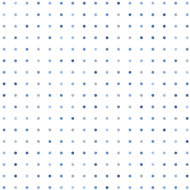 modré puntíky polka na bílém pozadí    - Vektor, obrázek