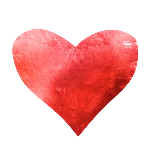 Watercolor heart on white - Zdjęcie, obraz