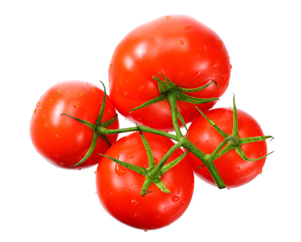 fresh tomatoes isolated on white background. top view  - Foto, Imagem