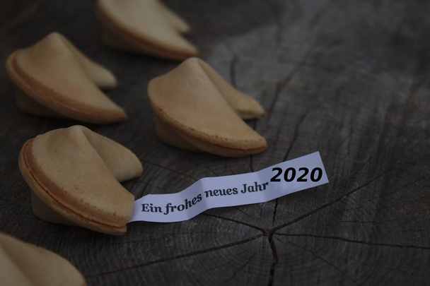 fortune cookies with the text happy new year 2020 - Photo, Image