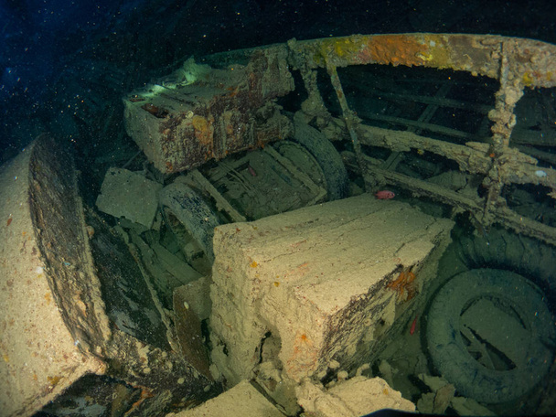 Thistlegorm ship sunk in World War II in the Red Sea - Photo, Image