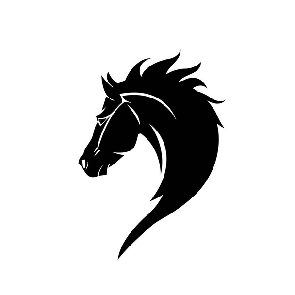 Horse head vector illustration on a white background - Вектор,изображение