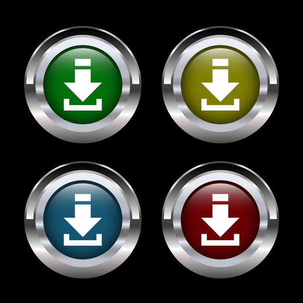Click here vector buttons collection. Internet clicking button i - Vector, afbeelding