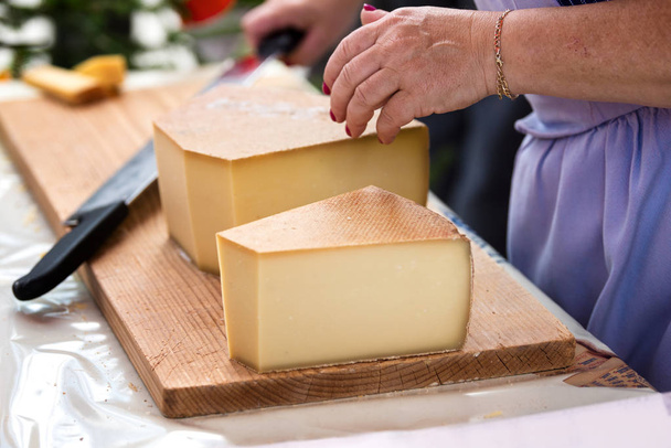 retail of swiss gruyere cheese in switzerland - Photo, Image