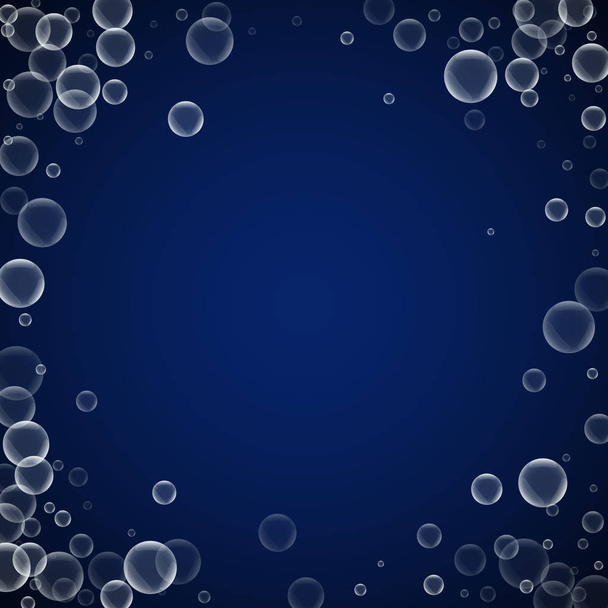 Burbujas de jabón al azar fondo abstracto. Soplado b - Vector, Imagen