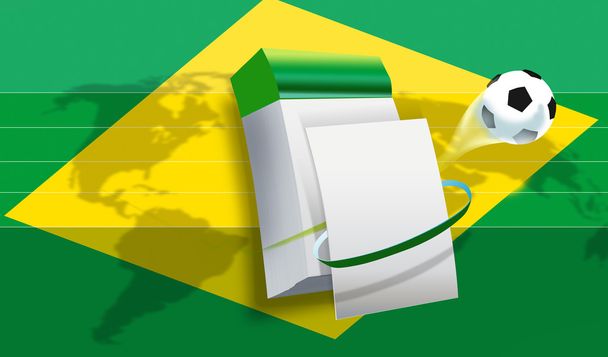 Bandera del campeonato mundial de fútbol de Brasil 2014
 - Foto, imagen