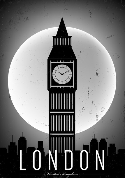 αφίσα πόλη Λονδίνο - Διάνυσμα, εικόνα