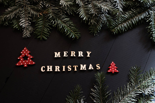 'merry christmas' words on christmas background - Foto, Bild