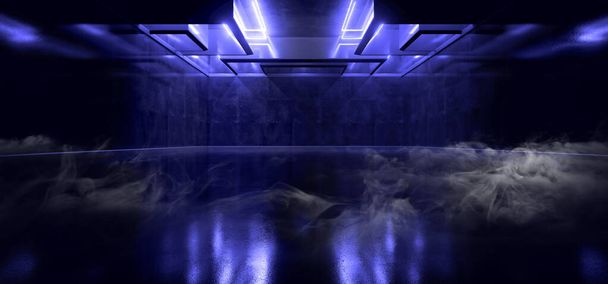 Rauch Nebel Nebel Laser Show Club dunkel Neon Science Fiction futuristisch retro - Foto, Bild