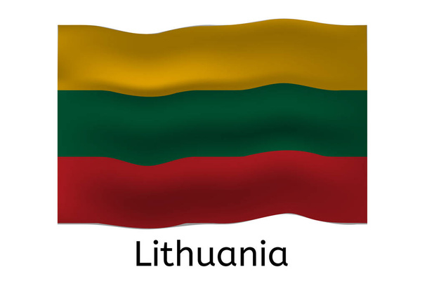 Литовський прапор ікона, Литовський національний прапор - Вектор, зображення