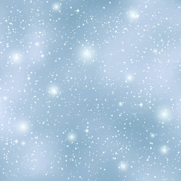 Christmas and New Year blurred vector background with stars and snowflakes - Vector, Image