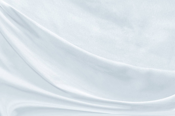 white fabric texture background ,wavy fabric - Photo, Image