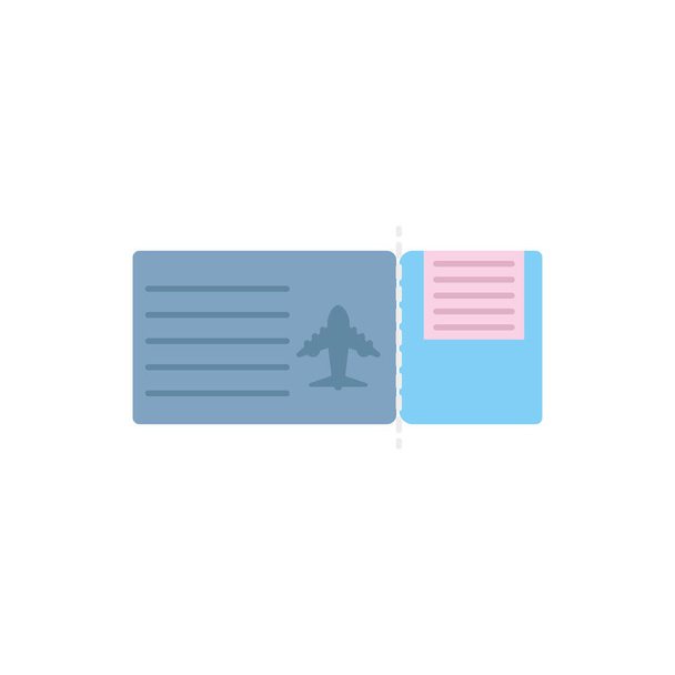 İzole uçak bileti vektör tasarımı - Vektör, Görsel