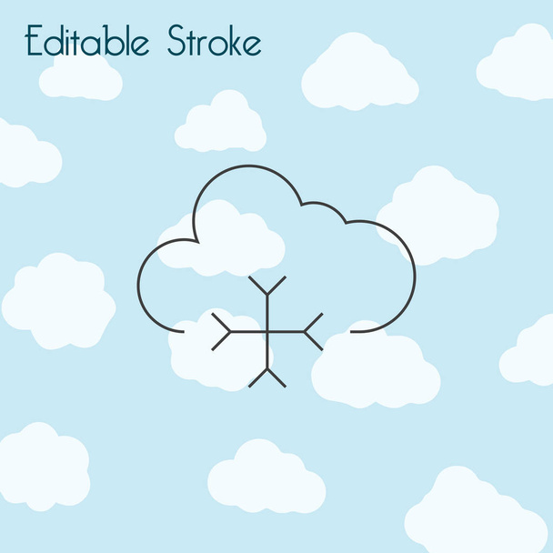 Weather - Thin Line Icon - Vector, Image