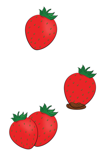 Chocolate covered strawberries vector - Vector, Image