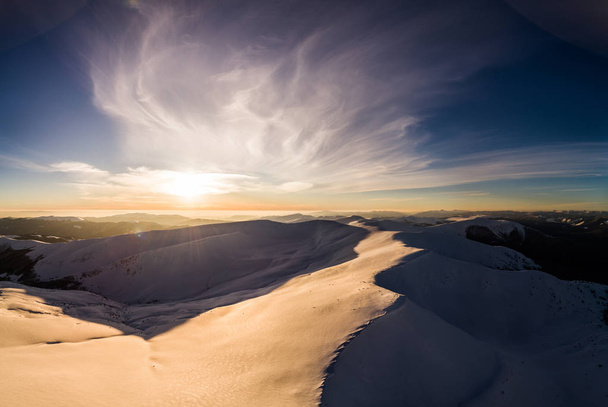 Majestic snowy hills located in the mountains - Zdjęcie, obraz