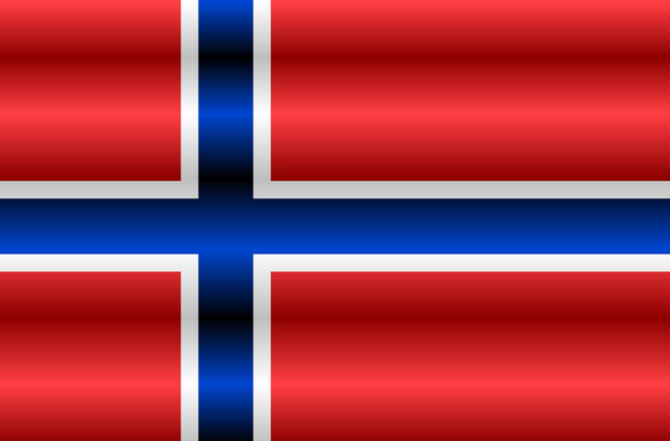 Bandera con bandera de Noruega
. - Foto, imagen