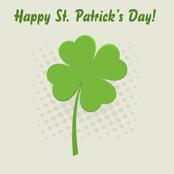 Saint Patrick Day Green Leaf Clover Shamrock - Vector, imagen