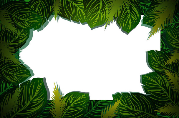 Many leaves graphics design pattern outline paper Abstract wallpaper Illustration vector Colorful plant background - Vetor, Imagem