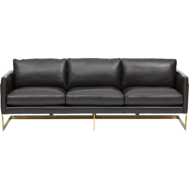 sven oxford schwarzes Sofa mit weißem Hintergrund - Foto, Bild