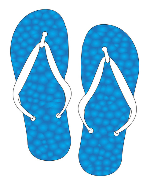Zapatos de chancla azul
 - Vector, imagen