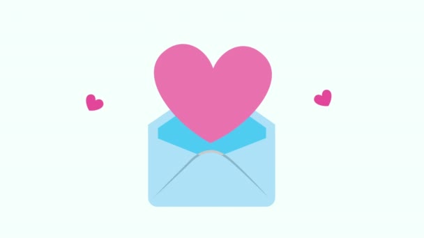 carte de Saint-Valentin avec coeur d'amour dans l'enveloppe
 - Séquence, vidéo