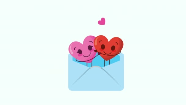 валентинки с любовью пара сердец и символов конверта
 - Кадры, видео