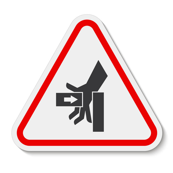 Força de esmagamento de mão do sinal do símbolo esquerdo Isolar no fundo branco, ilustração vetorial  - Vetor, Imagem