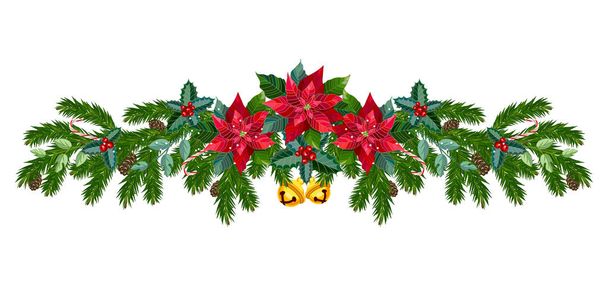 Boże Narodzenie dekoracyjne wianek - Wektor, obraz