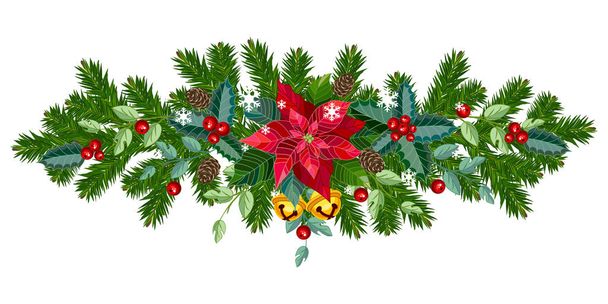 Christmas decorative garland - Vector, Image