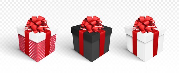 Cajas de regalo aisladas en blanco
 - Vector, Imagen