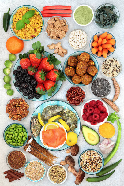 Recolección de Super Alimentos Saludables para Fitness y Energía
 - Foto, Imagen