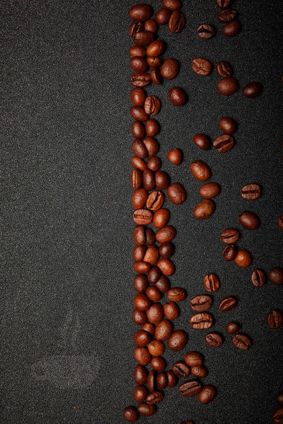 Coffee beans on grunge background - Fotoğraf, Görsel