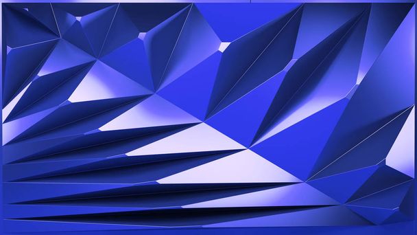 abstract blauw kristal achtergrond 3d rendering - Foto, afbeelding