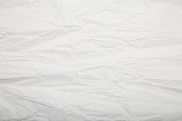 White crumpled paper texture. - Фото, изображение