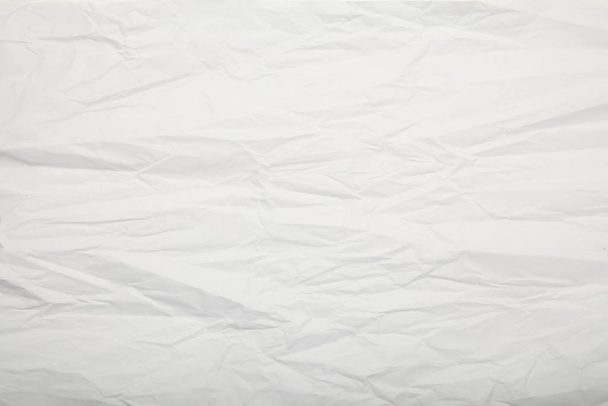 White crumpled paper texture. - Фото, зображення