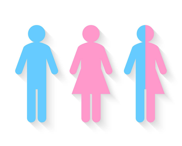Derde gender- en seksconcept - Vector, afbeelding