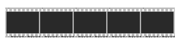 Five photo camera blank frames. Camera roll - Vector, Image