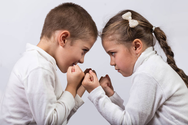 sister and brother fighting - Photo, Image