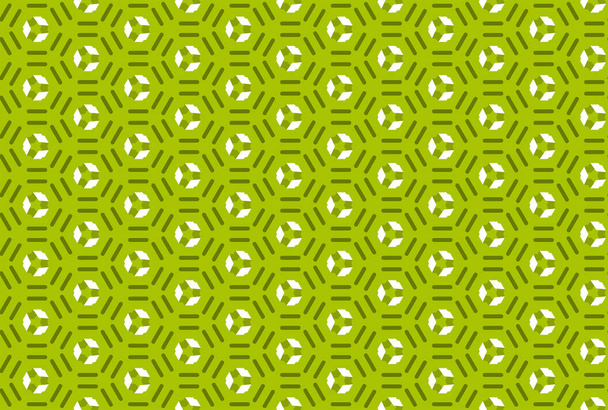 Seamless geometric pattern design illustration. In green, white  - Fotoğraf, Görsel