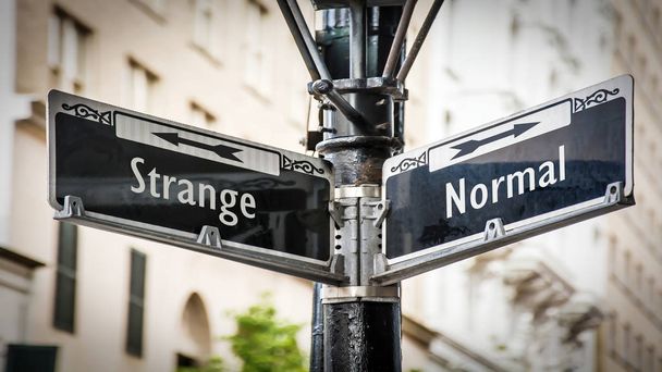 Street Sign Normal vs. Strange
 - Фото, изображение