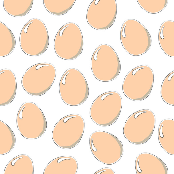 Cute Scandinavian Egg Terracotta Pattern in modern colours. Mode - Διάνυσμα, εικόνα