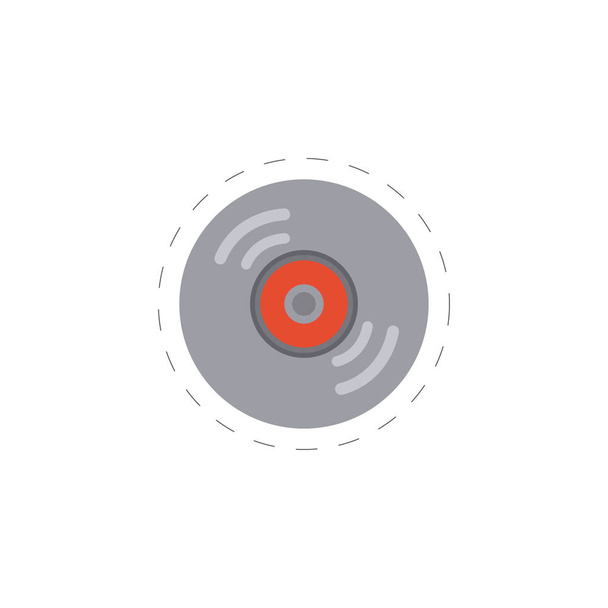 music plate colorful vector flat icon for web and mobile - Vecteur, image
