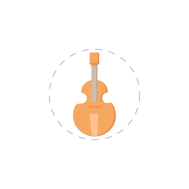 violoncello barevné vektorové ploché ikony pro mobilní koncept a design webových aplikací. - Vektor, obrázek