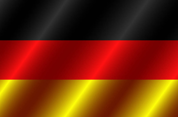 Botón brillante con bandera de Alemania. Banner ilustración con bandera
. - Foto, imagen