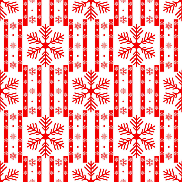 シームレスな背景を編んだ。クリスマスや冬のデザインのための赤と白のセーターパターン。文字のための場所と伝統的なスカンディナヴィアの装飾。ベクトルイラストeps10 - ベクター画像